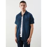 Lc Waikiki Yeni Sezon Regular Fit Kısa Kollu Erkek Jean Gömlek - Indigo