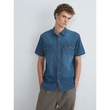 Lc Waikiki Yeni Sezon Regular Fit Kısa Kollu Erkek Jean Gömlek - Yeşil