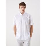 Lc Waikiki Yeni Sezon Regular Fit Kısa Kollu Keten Karışımlı Erkek Gömlek - 3XL - Ekru