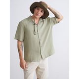 Lc Waikiki Yeni Sezon Regular Fit Kısa Kollu Müslin Erkek Gömlek - Haki