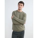 Lc Waikiki Yeni Sezon Regular Fit Petek Dokulu Erkek Triko Kazak - Yeşil - XL