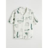 Lc Waikiki Yeni Sezon Regular Fit Resort Yaka Desenli Erkek Gömlek - 2XL - Yeşil
