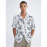 Lc Waikiki Yeni Sezon Regular Fit Resort Yaka Desenli Viskon Erkek Gömlek - XL - Beyaz