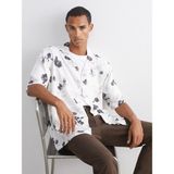 Lc Waikiki Yeni Sezon Regular Fit Resort Yaka Kısa Kollu Desenli Viskon Erkek Gömlek - 2XL - Ekru
