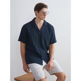 Lc Waikiki Yeni Sezon Regular Fit Resort Yaka Kısa Kollu Erkek Gömlek - 2XL - Lacivert