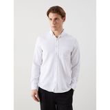 Lc Waikiki Yeni Sezon Regular Fit Uzun Kollu Armürlü Erkek Gömlek - 2XL - Beyaz