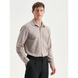 Lc Waikiki Yeni Sezon Regular Fit Uzun Kollu Armürlü Erkek Gömlek - 2XL - Kahverengi