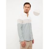 Lc Waikiki Yeni Sezon Regular Fit Uzun Kollu Armürlü Erkek Gömlek - 3XL - Yeşil