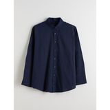 Lc Waikiki Yeni Sezon Regular Fit Uzun Kollu Armürlü Erkek Gömlek - 4XL - Lacivert