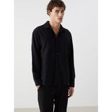 Lc Waikiki Yeni Sezon Regular Fit Uzun Kollu Armurlu Erkek Gomlek - S51905Z8 - Siyah