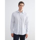 Lc Waikiki Yeni Sezon Regular Fit Uzun Kollu Çizgili Erkek Gömlek - 2XL - Beyaz