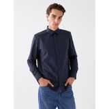 Lc Waikiki Yeni Sezon Regular Fit Uzun Kollu Çizgili Erkek Gömlek - 3XL - Gri