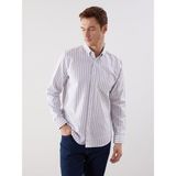Lc Waikiki Yeni Sezon Regular Fit Uzun Kollu Çizgili Erkek Gömlek - XL - Beyaz