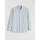 Lc Waikiki Yeni Sezon Regular Fit Uzun Kollu Çizgili Erkek Gömlek - XL - Indigo
