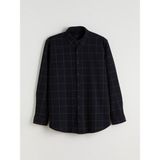 Lc Waikiki Yeni Sezon Regular Fit Uzun Kollu Ekose Armürlü Erkek Gömlek - 3XL - Lacivert