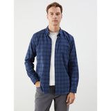 Lc Waikiki Yeni Sezon Regular Fit Uzun Kollu Ekose Erkek Gömlek - İndigo