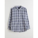 Lc Waikiki Yeni Sezon Regular Fit Uzun Kollu Ekose Gabardin Erkek Gömlek - 3XL - Lacivert