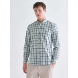 Lc Waikiki Yeni Sezon Regular Fit Uzun Kollu Ekose Poplin Erkek Gömlek - 3XL - Yeşil