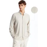 Lc Waikiki Yeni Sezon Regular Fit Uzun Kollu Erkek Dokulu Gömlek - Bej