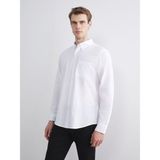 Lc Waikiki Yeni Sezon Regular Fit Uzun Kollu Erkek Dokulu Gömlek - XS - Beyaz