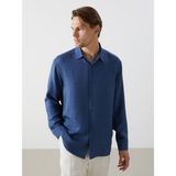 Lc Waikiki Yeni Sezon Regular Fit Uzun Kollu Erkek Gömlek - 2XL - Indigo