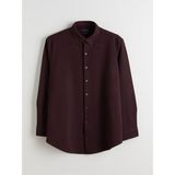 Lc Waikiki Yeni Sezon Regular Fit Uzun Kollu Erkek Gömlek - 5XL - Bordo
