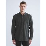 Lc Waikiki Yeni Sezon Regular Fit Uzun Kollu Gabardin Erkek Gömlek - 2XL - Haki