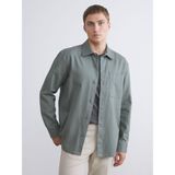Lc Waikiki Yeni Sezon Regular Fit Uzun Kollu Gabardin Erkek Gömlek Ceket - XL - Haki