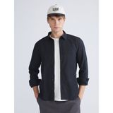 Lc Waikiki Yeni Sezon Regular Fit Uzun Kollu Gabardin Erkek Gömlek - Siyah