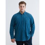 Lc Waikiki Yeni Sezon Regular Fit Uzun Kollu Kadife Erkek Gömlek - 3XL - Mavi