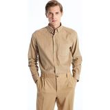 Lc Waikiki Yeni Sezon Regular Fit Uzun Kollu Kadife Erkek Gömlek - XS - Bej
