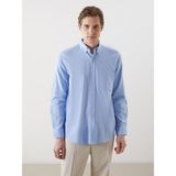 Lc Waikiki Yeni Sezon Regular Fit Uzun Kollu Oxford Erkek Gömlek - 2XL - Mavi