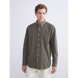 Lc Waikiki Yeni Sezon Regular Fit Uzun Kollu Poplin Erkek Gömlek - Haki