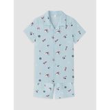 Lc Waikiki Yeni Sezon Resort Yaka Erkek Çocuk Şortlu Pijama Takımı - 2 - 3 Yaş - Mavi
