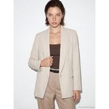 Lc Waikiki Yeni Sezon Şal Yaka Krep Kadın Blazer Ceket - M - Bej