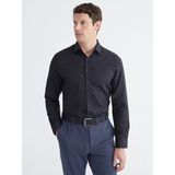 Lc Waikiki Yeni Sezon Slim Fit Armürlü Erkek Gömlek - 2XL - Siyah