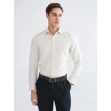 Lc Waikiki Yeni Sezon Slim Fit Armürlü Erkek Gömlek - Bej