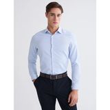 Lc Waikiki Yeni Sezon Slim Fit Armürlü Erkek Gömlek - Mavi