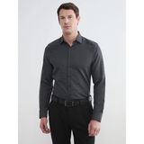 Lc Waikiki Yeni Sezon Slim Fit Desenli Armürlü Erkek Gömlek - Gri