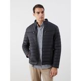 Lc Waikiki Yeni Sezon Slim Fit Dik Yaka Erkek Deri Görünümlü Ceket - Siyah - 3XL