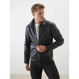 Lc Waikiki Yeni Sezon Slim Fit Gömlek Yaka Erkek Deri Görünümlü Ceket