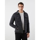 Lc Waikiki Yeni Sezon Slim Fit Gömlek Yaka Erkek Mont - Antrasit - 2XL