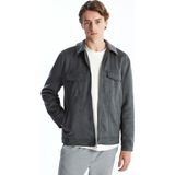 Lc Waikiki Yeni Sezon Slim Fit Gömlek Yaka Süet Erkek Ceket - XL - Yeşil