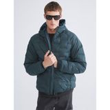 Lc Waikiki Yeni Sezon Slim Fit Kapüşonlu Erkek Şişme Mont - Yeşil - 2XL
