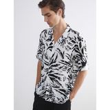 Lc Waikiki Yeni Sezon Slim Fit Kısa Kollu Desenli Erkek Gömlek - Ekru