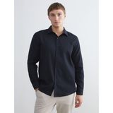 Lc Waikiki Yeni Sezon Slim Fit Uzun Kollu Armürlü Erkek Gömlek - 2XL - Siyah