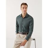 Lc Waikiki Yeni Sezon Slim Fit Uzun Kollu Armürlü Erkek Gömlek - 2XL - Yeşil