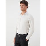 Lc Waikiki Yeni Sezon Slim Fit Uzun Kollu Armürlü Erkek Gömlek - Bej - XS