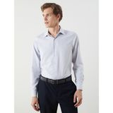 Lc Waikiki Yeni Sezon Slim Fit Uzun Kollu Armürlü Erkek Gömlek - Gri
