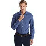 Lc Waikiki Yeni Sezon Slim Fit Uzun Kollu Armürlü Erkek Gömlek - Lacivert